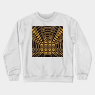 circular concentric design metallic gold and black clock faces Crewneck Sweatshirt
